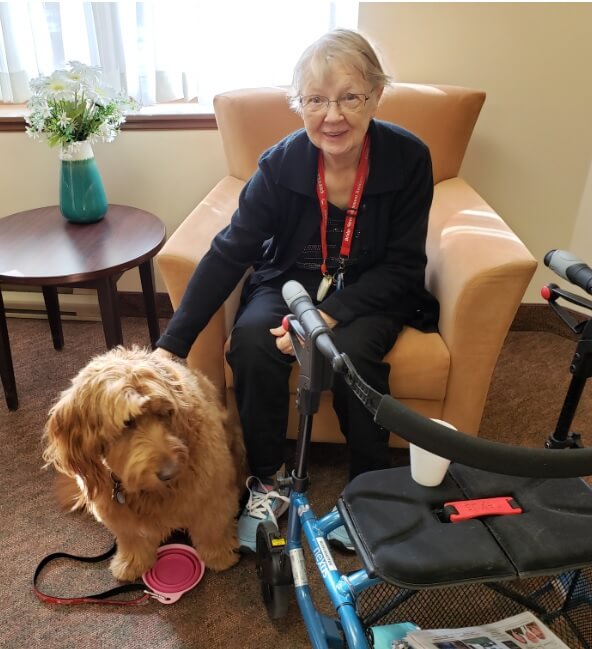 Therapy Dog at Belleville Retirement Home