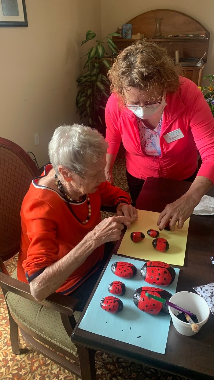 Painting Activity at Barrie Retirement Home