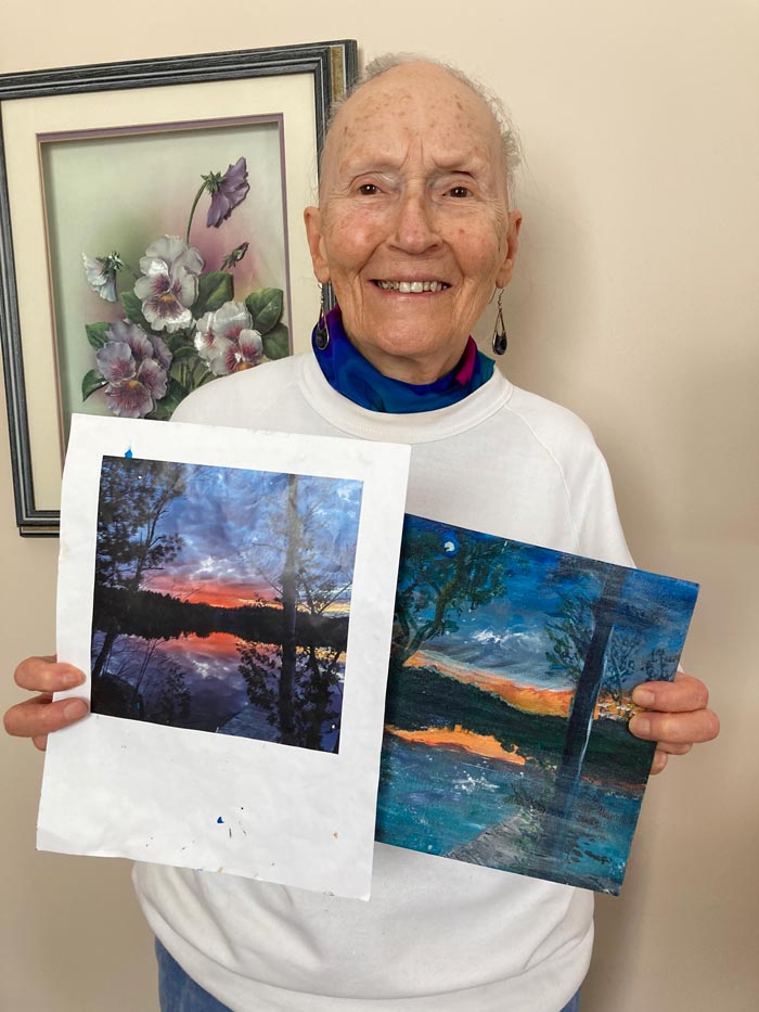 Barrie Senior Showing Painting