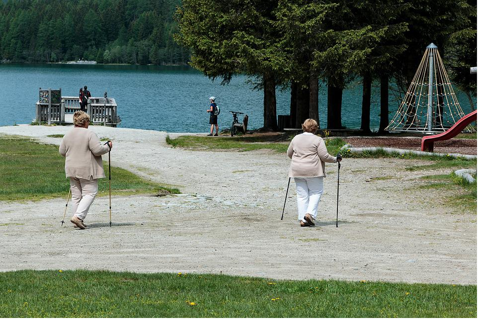 Two Seniors Going for Fun Summer Activity